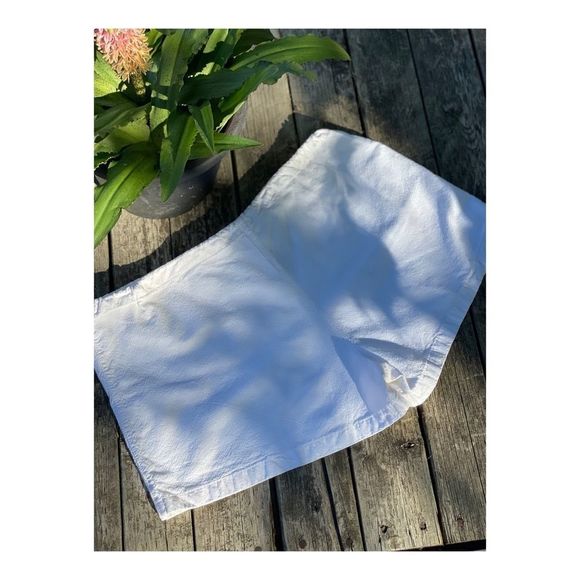 Savane White Seersucker Shorts Cotton Watercolor - Picture 10 of 11